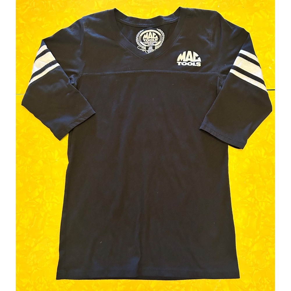 MAC Tools Womens 3/4 Black Jersey Shirt Size Medium Official